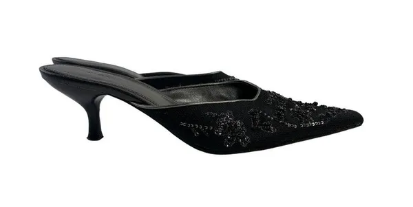 Find Women's Backless Low Heels Black Size 8 - Image 3