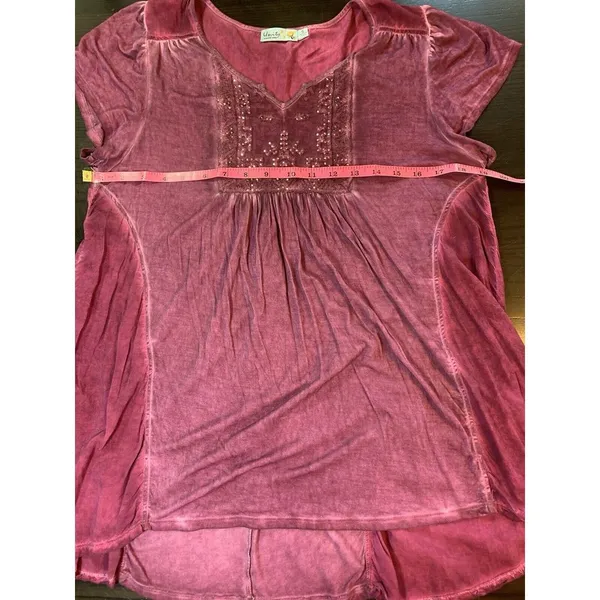 Unity World Wear Whimsygoth Sequin Boho‎ Tunic Women's Small Purple Top Blouse - Image 9