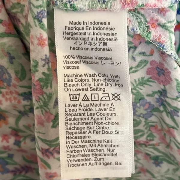 J.CREW Factory Midi Dress Women’s 8 Floral Sleeveless Ruffle Curved‎ Hem Viscose - Image 5