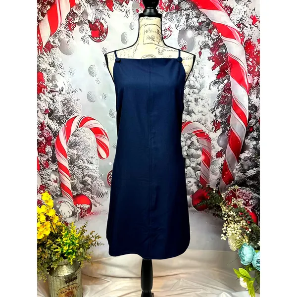 Lulu's Chic Ease Sleeveless Apron Mini Dress Navy Blue XL - Image 8