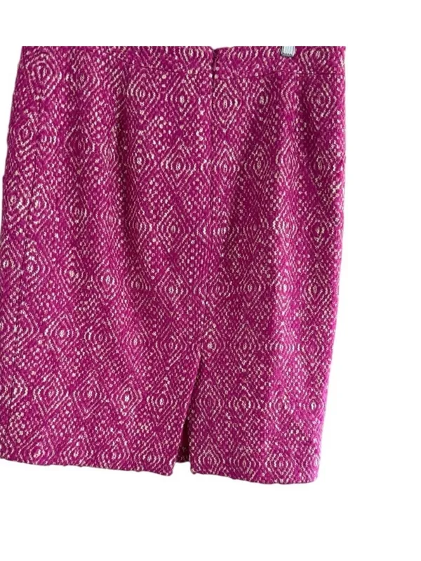 J. Crew Fuchsia Textured A-Line Skirt - Image 9