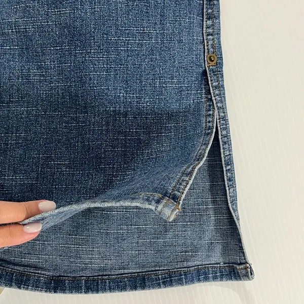 FIBERS Floral Embroidered Denim Flare Jeans Womens Size 8 Boho Hippie - Image 10