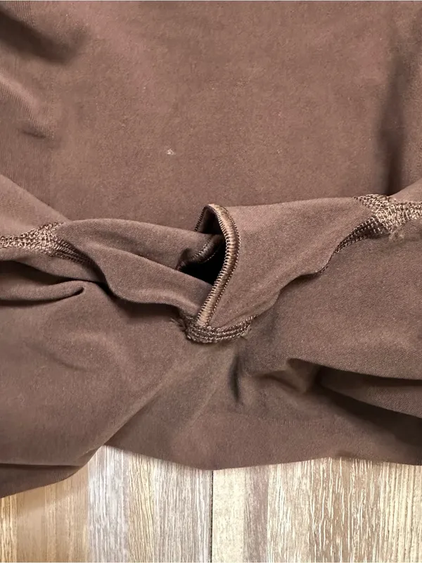 SKIMS Brown High-Waist Shapewear Bike Shorts - Image 9