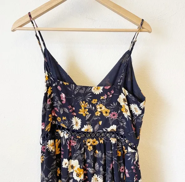 Floral Blue Midi Dress - Image 8
