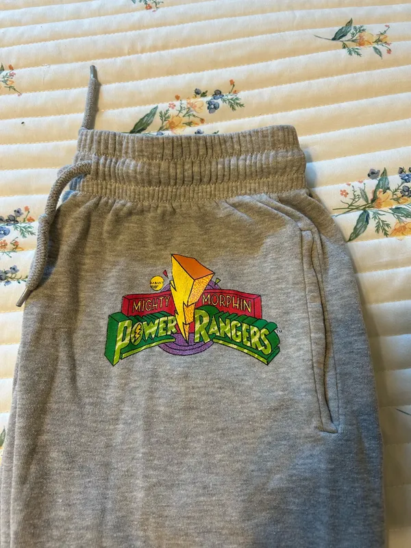 Mighty Morphin Power Rangers Sweatpants Gray Size M - Image 4