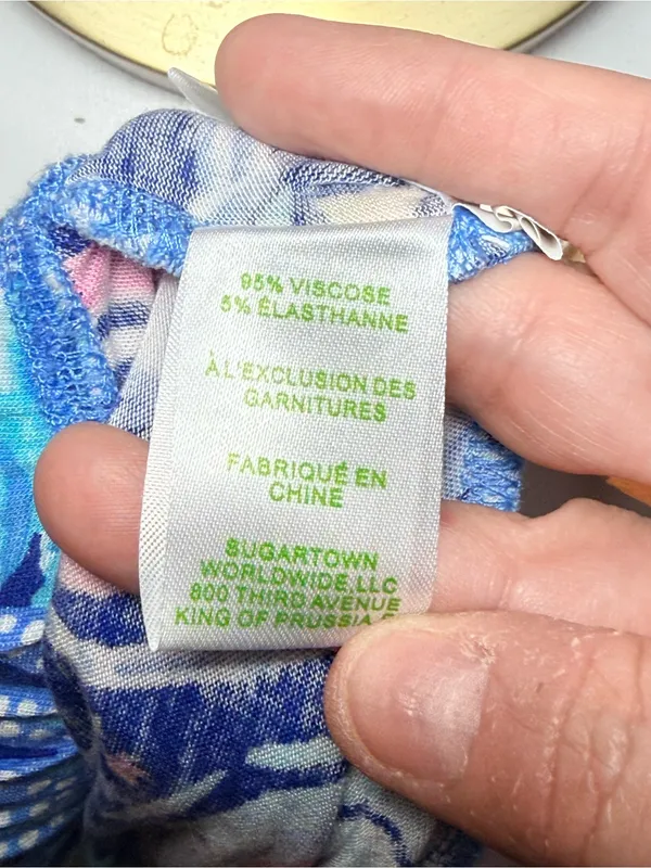 Lilly Pulitzer Women’s Blue Multi Pajama Pants Sleepwear Lounge Drawstring Whims - Image 6