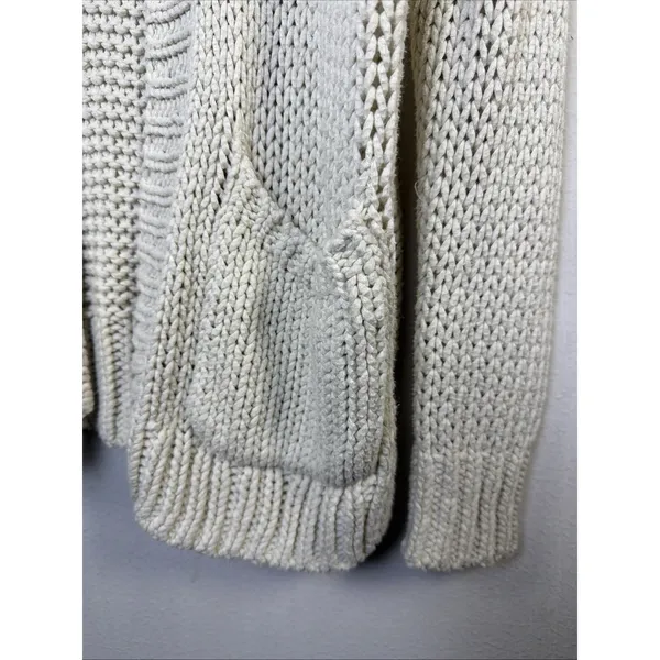 Abercrombie & Fitch Cream Cardigan Pockets medium cottagecore bohemian sweater - Image 3