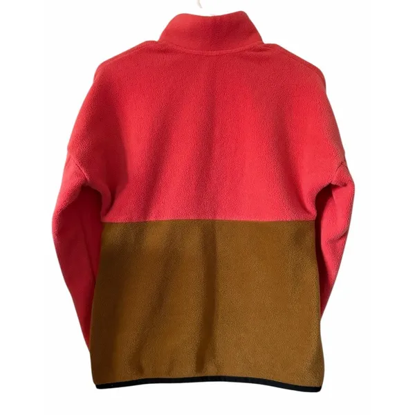 Picture Arcca 1/4 Snap Fleece Hot‎ Coral/Dark Golden Women's Size Small - Image 2