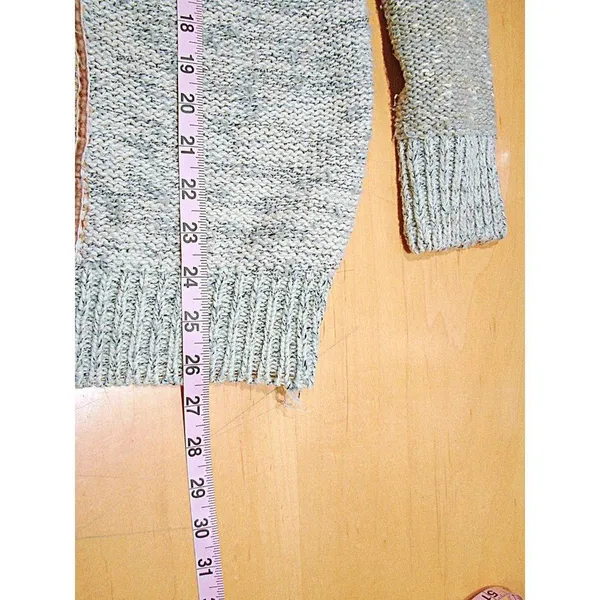 Vintage Y2k Kocal Womens Leaf Fall Theme Colorblock Sweater Tans Mint Green Sz L - Image 7