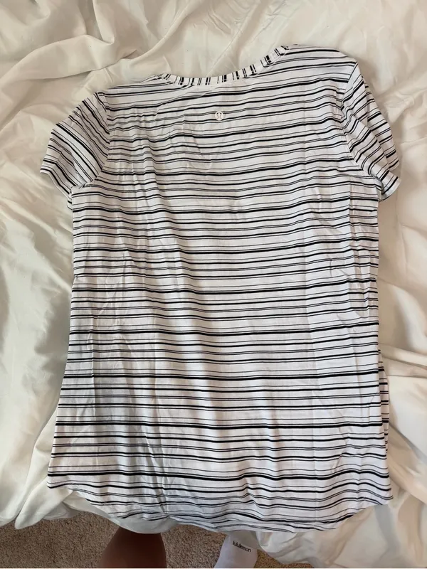 lululemon athletica White Tee with Black Stripes - Image 3