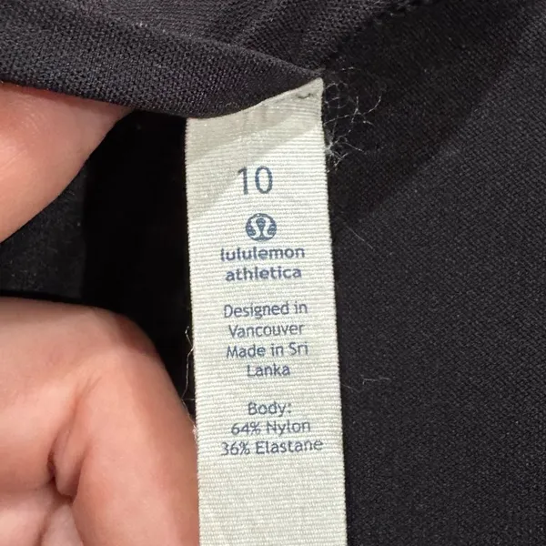 Lululemon Black Featherlight Tee Shirt Women’s 10 - Image 3