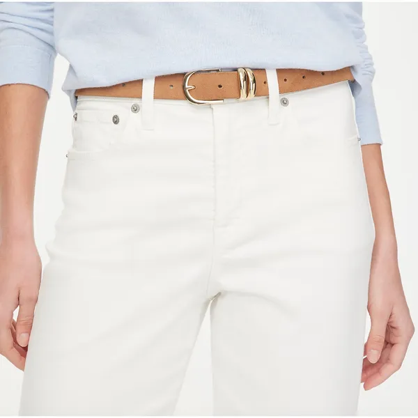 J.Crew Wide Leg Cropped Jean All Day Stretch White Stretch Denim US 30 NWT - Image 3