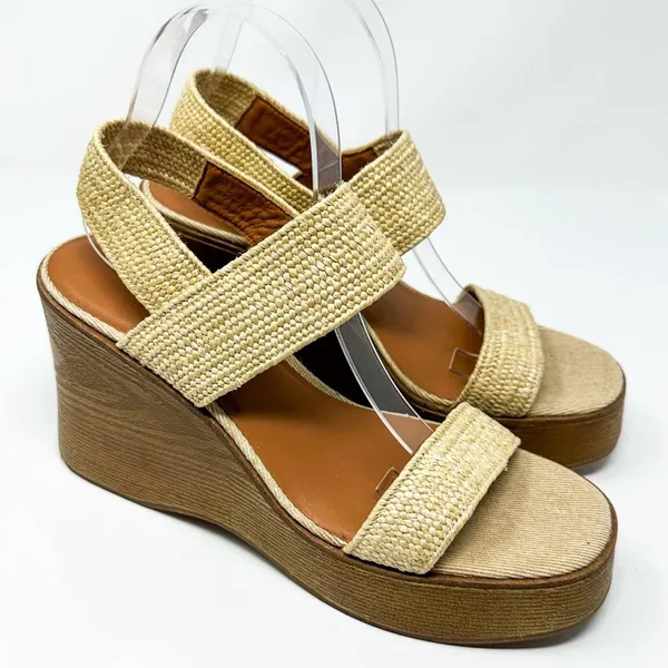 NEW Lucky Brand Delukah Ankle Strap Wedge Slingback Sandals, Size 9.5, MSRP $99 - Image 8