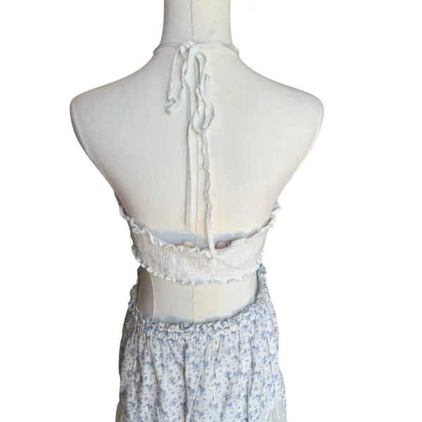 LoveShackFancy - NWT Kesia Dress Calm Waters Blue White Lace Mini Sz M - Image 5