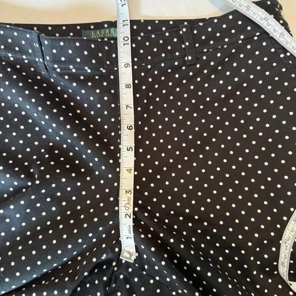 Lauren Ralph Lauren Dress Pants Women's Sz 10 Black Polka Dot Preppy Career EUC‎ - Image 10