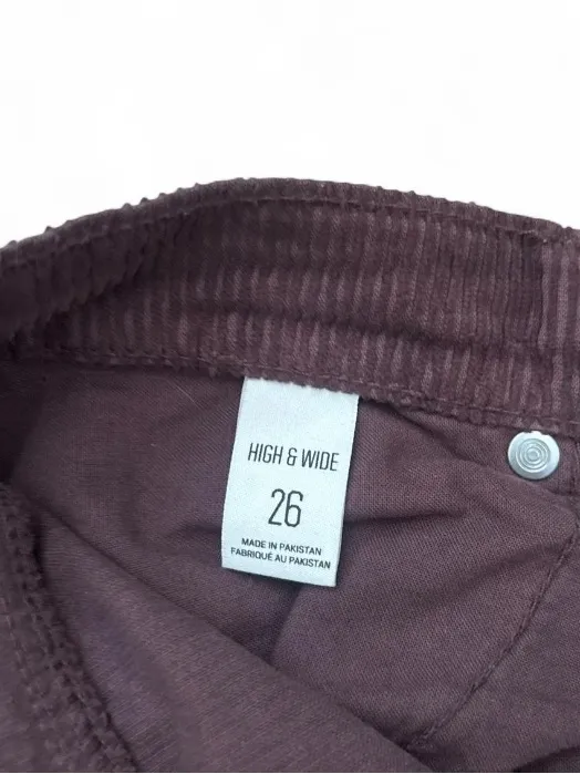 BDG Urban Outfitters Wide-Leg Corduroy Pants in Dark Brown High Waist Size 26 - Image 5