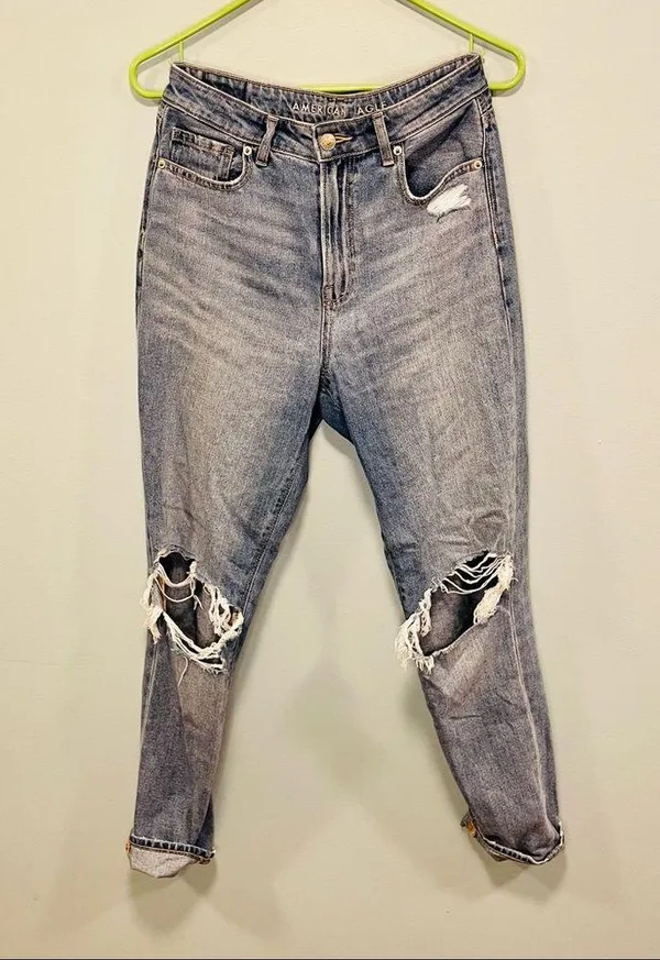 American eagle outfitters mom jeans comfort stretch waistband size 4 regular. - Image 6