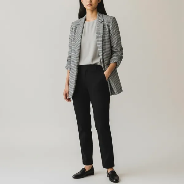 Rachel Zoe Women’s Houndstooth Ruched Sleeve Blazer XL - Image 8