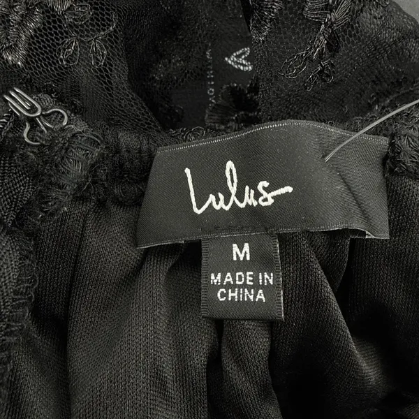 NWT Lulus Pursuing‎ Elegance Black Floral Embroidered Lace-Up Maxi Dress Medium - Image 7