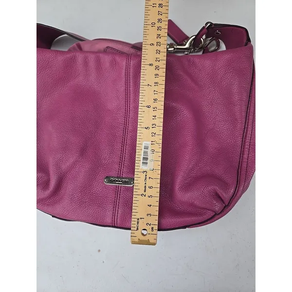 Coach Avery Tassel Purple Leather Hobo Bag Purse F23960 - Image 10