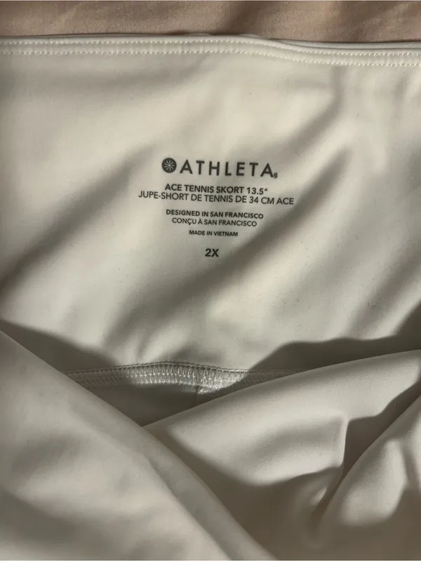 Athleta White Ace Tennis Skort Size 2X - Image 4