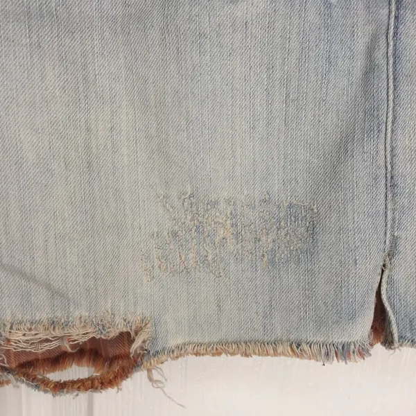 Free People Distressed Denim Shorts Light Wash - Image 8