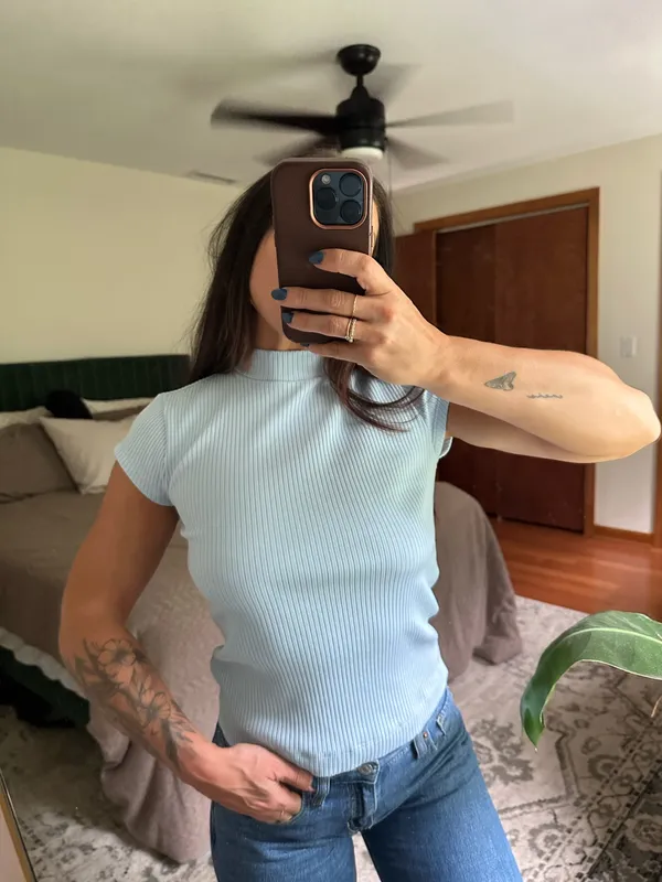 Old Navy High Neck Ribbed Shirt - Image 2