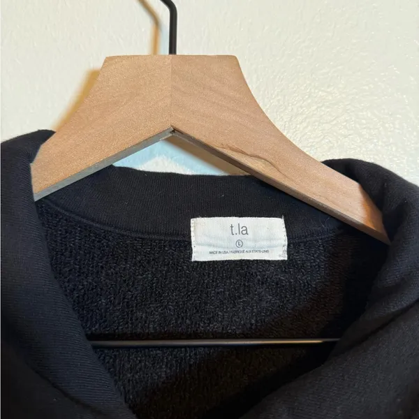 T.La Anthropologie Cropped Terry Shirt‎ Jacket - Image 3
