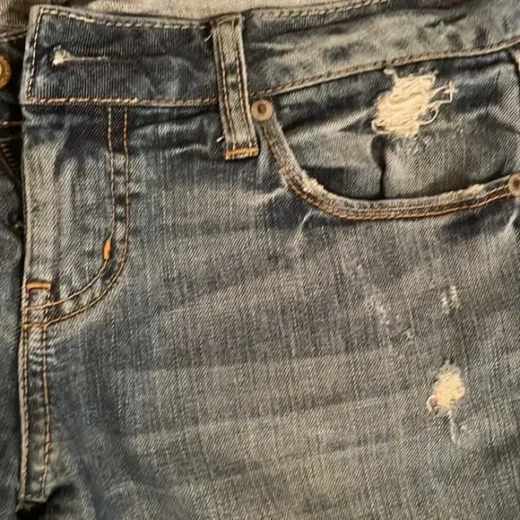 American Eagle Distressed Skinny Jeans Size 6 - Image 5