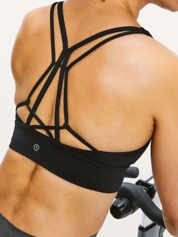 LULULEMON Ride & Reflect Black Sports Bra Top - Image 3