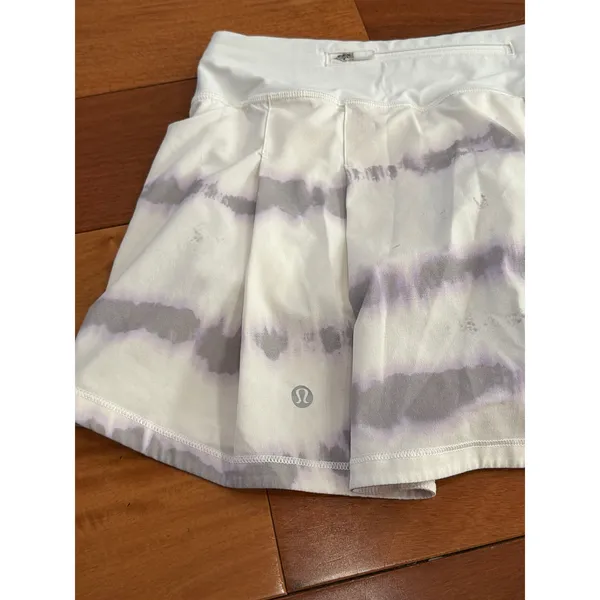 Lululemon Pace Rival Skirt Womens White Purple Tie Dye Athletic Skort Size 0 - Image 9