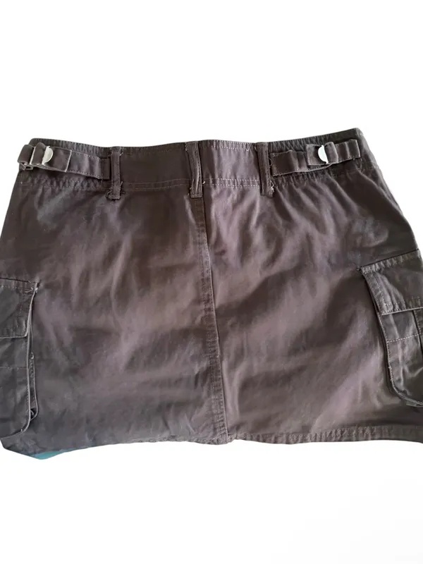 Women’s Brown Cargo Mini Skirt - Image 2