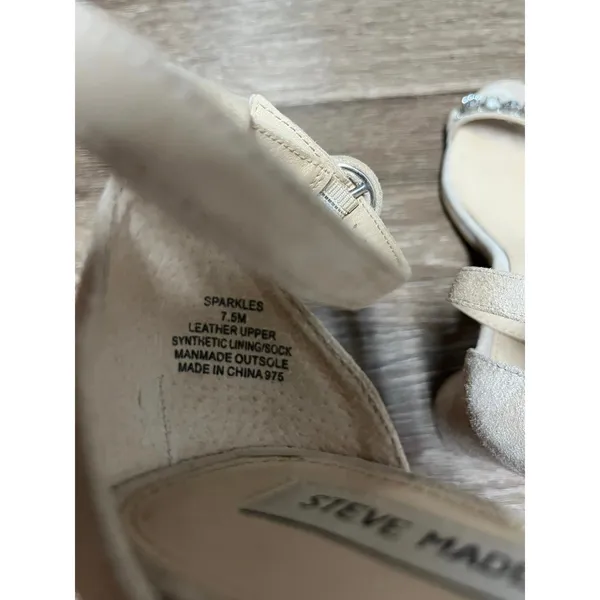 Steve Madden Sparkles Cylindrical Heeled Sandals Size 7.5 - Image 7