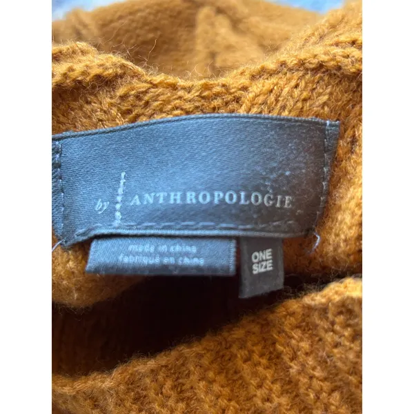 By Anthropologie orange double v-neck sweater vest preppy academia - Image 4