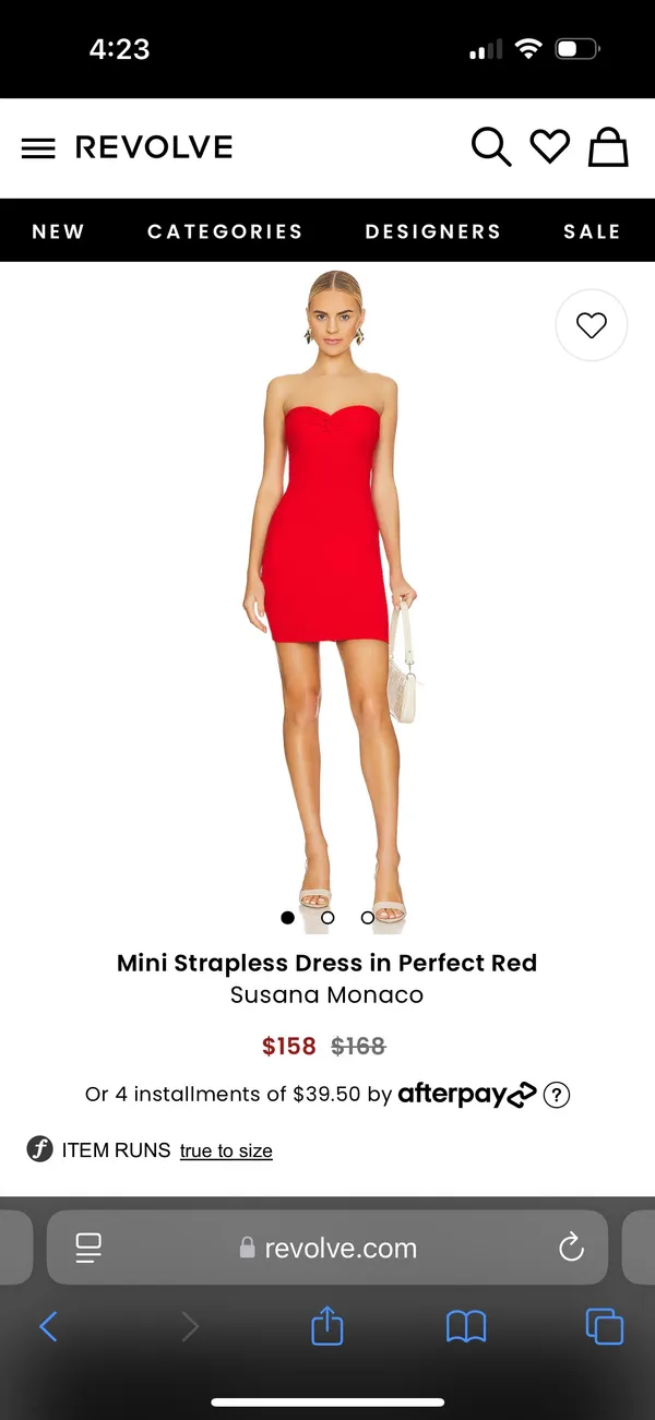 Revolve Strapless Red Dress - Image 5
