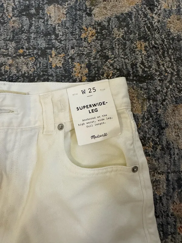 Madewell Superwide-Leg Jeans White - Image 11