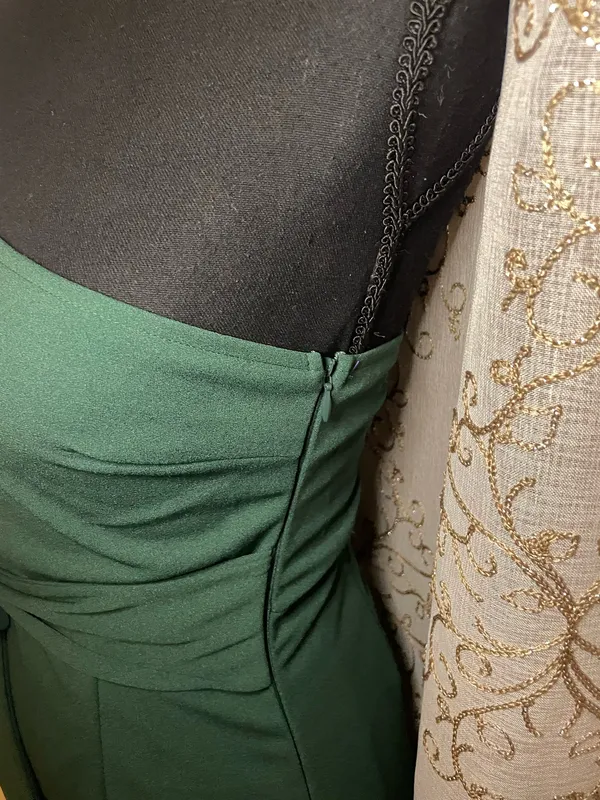 Hello Molly Emerald Green One Shoulder Tie Waist Midi Dress – Size US 6 - Image 5