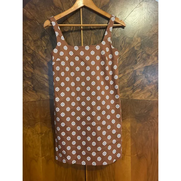 Maeve Anthropologie Printed Mini Shift Dress CASUAL Y2K Style XS Cotton DOLLCORE - Image 3