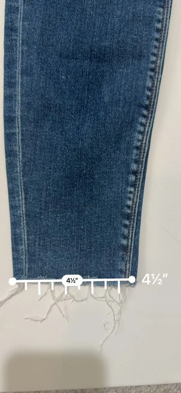 ASOS Maternity Dark Wash Stretchy Denim Raw Hem Skinny Jeans US 4 - Image 8