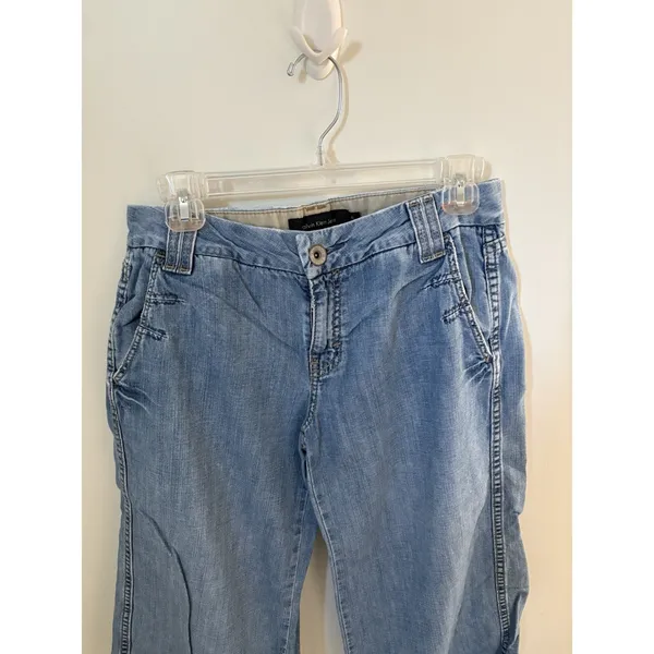 Calvin Klein Jeans Womens Size 6 Capri Trouser Crop Wide Leg Pockets Palazzo Y2K - Image 2