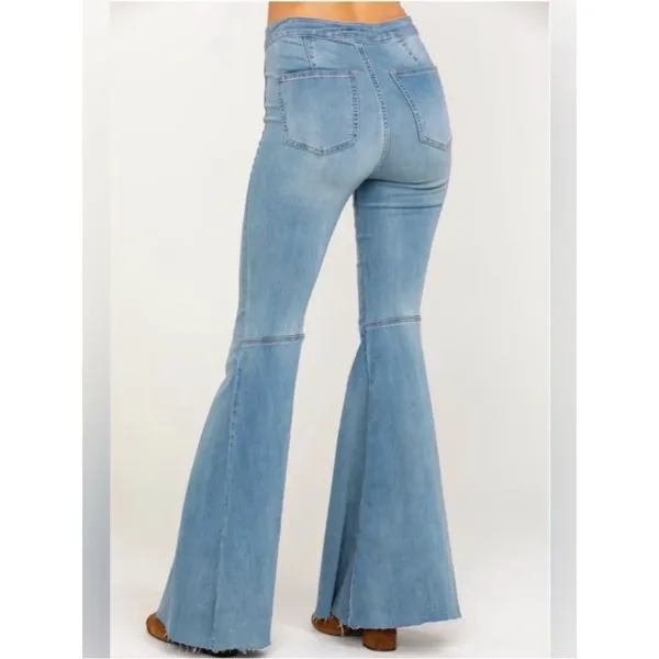 Free People We the Free Just Float On High Waist Flare Jeans Size 27 - Image 3