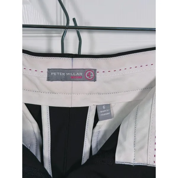 Peter Millar Womens Wicking Golf Pants Size 6 Black Country Club Preppy Sporty - Image 6