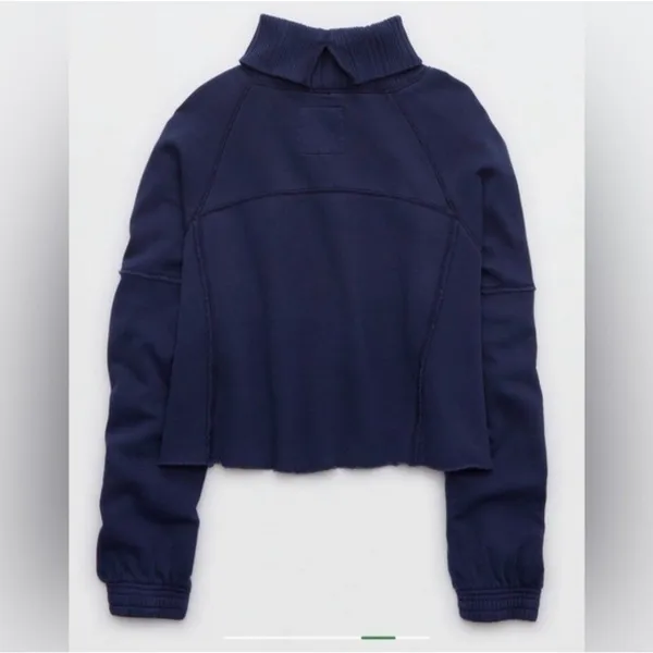 Aerie New Heights Cropped Turtleneck Sweatshirt Soft Lounge Casual Cozy Size XL - Image 3