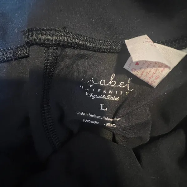 Isabel Maternity by‎ Ingrid & Isabel Black Belly Panel Leggings Large 029040514 - Image 2