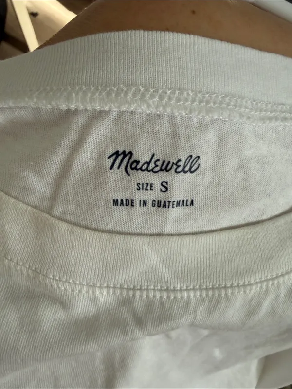 Madewell Women's White Crewneck Short Sleeve Tee - Image 8