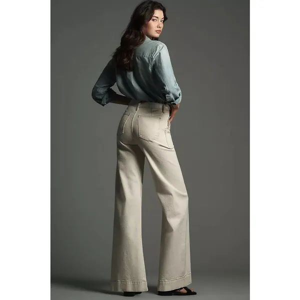 Pistola Penny Utility High-Rise‎ Wide-Leg Jeans Size 28" - Image 4