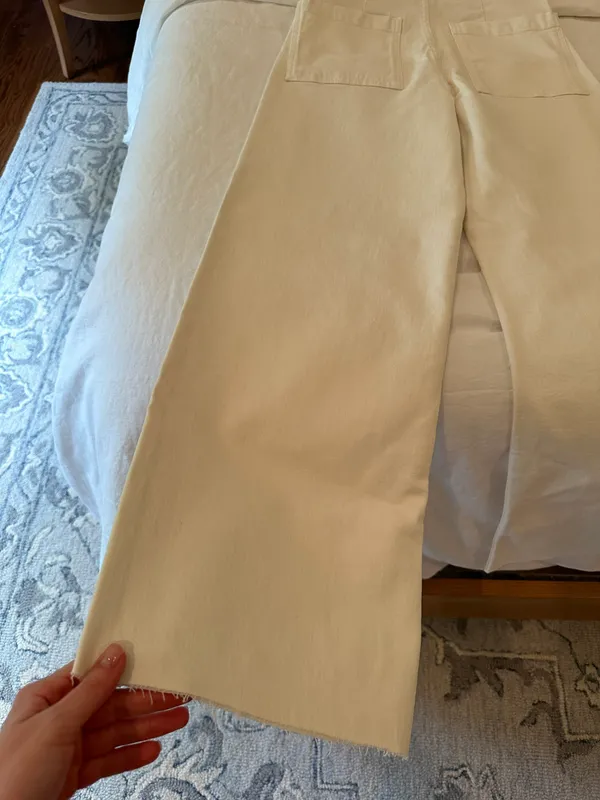 ZARA White Marine Straight Jeans - Image 4
