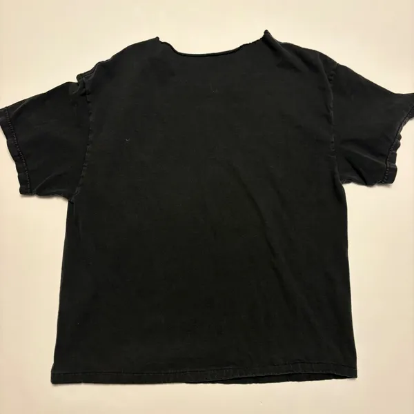 Kerusso T-Shirt Womens L Black In God I Trust Eagle Graphic Raw Neck Distressed - Image 6