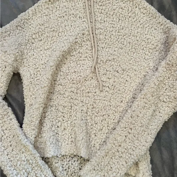 Free People Cozy Cream Sherpa Hoodie - Image 6