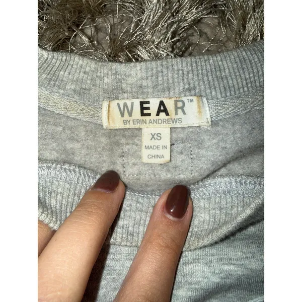 WEAR by Erin Andrews Buffalo Bills Grey Crewneck Sweatshirt Size XS - Image 3